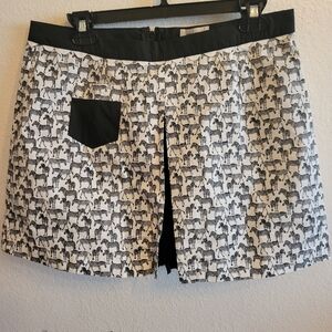 Unique Vintage Black and White Zebra Print hide and Seek skort